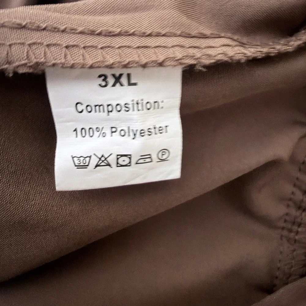 Unbranded Pleated Shorts Women's 3XL Dark Brown Academia‎ Elastic Back High Rise